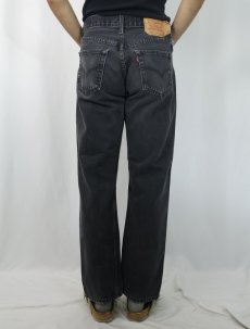 画像3: 2000's Levi's 501 USA製 "サルファブラック" ブラックデニムパンツ W29 (3)
