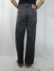 画像3: 90's Levi's 501 USA製 "サルファブラック" ブラックデニムパンツ W34 (3)