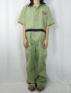 画像2: 60〜70's Unitog USA製 ポリエステル×コットンジャンプスーツ LARGE-REGULAR (2)