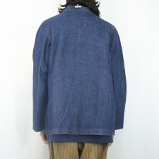 画像3: UNKNOWN ノーカラー デニムジャケット (3)