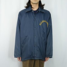 画像3: 70's the Pacesetter "SALESIANUM" 裏ボア ナイロンコーチジャケット L (3)