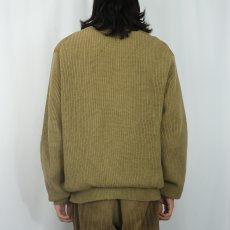 画像3: ORVIS 切り替えデザイン コットンニットジップジャケット L (3)