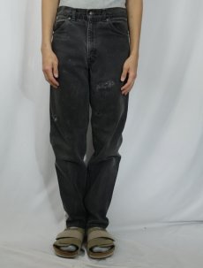 画像2: 90's Levi's 550 USA製 "Galactic wash" ブラックデニムパンツ W30 (2)