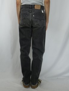画像3: 90's Levi's 550 USA製 "Galactic wash" ブラックデニムパンツ W30 (3)