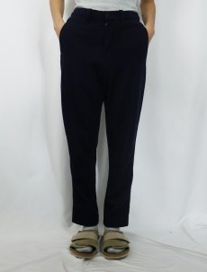 画像2: 90's〜 ISSEY MIYAKE JAPAN製 ウールスラックス NAVY W33 (2)