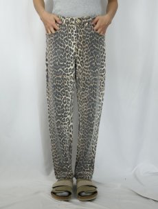 画像2: OAT NEW YORK レオパード柄 デニムパンツ W30 (2)