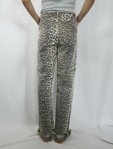 画像3: OAT NEW YORK レオパード柄 デニムパンツ W30 (3)