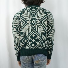 画像3: 90's POLO Ralph Lauren 総柄 ウールニットセーター M (3)