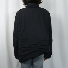 画像3: 90's〜 POLO Ralph Lauren "M-65 TYPE" キルティングライナー ポリエステルジップジャケット BLACK L (3)