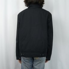 画像3: 90's〜 POLO Ralph Lauren ロゴ刺繍 裏フリース ポリエステルジップジャケット BLACK M (3)
