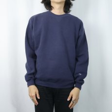 画像2: 80's RUSSELL ATHLETIC USA製 前V 無地スウェット NAVY L (2)