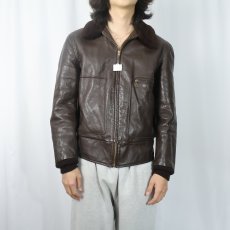 画像2: 60's HERCULES 襟ボア レザージャケット  (2)