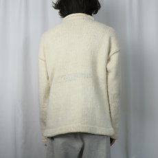 画像3: 90's CALLIBO ECUADOR製 花柄編み ロールネックウールニットセーター (3)