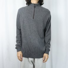 画像2: THREADWIZE ハーフジップ ウールニットセーター M (2)