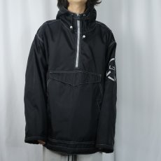 画像2: UNIONBAY 裏フリース ナイロンアノラックパーカー BLACK M (2)