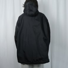 画像3: UNIONBAY 裏フリース ナイロンアノラックパーカー BLACK M (3)