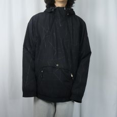 画像2: 2000's adidas 総柄 中綿入り ポリエステルスキージャケット BLACK L (2)