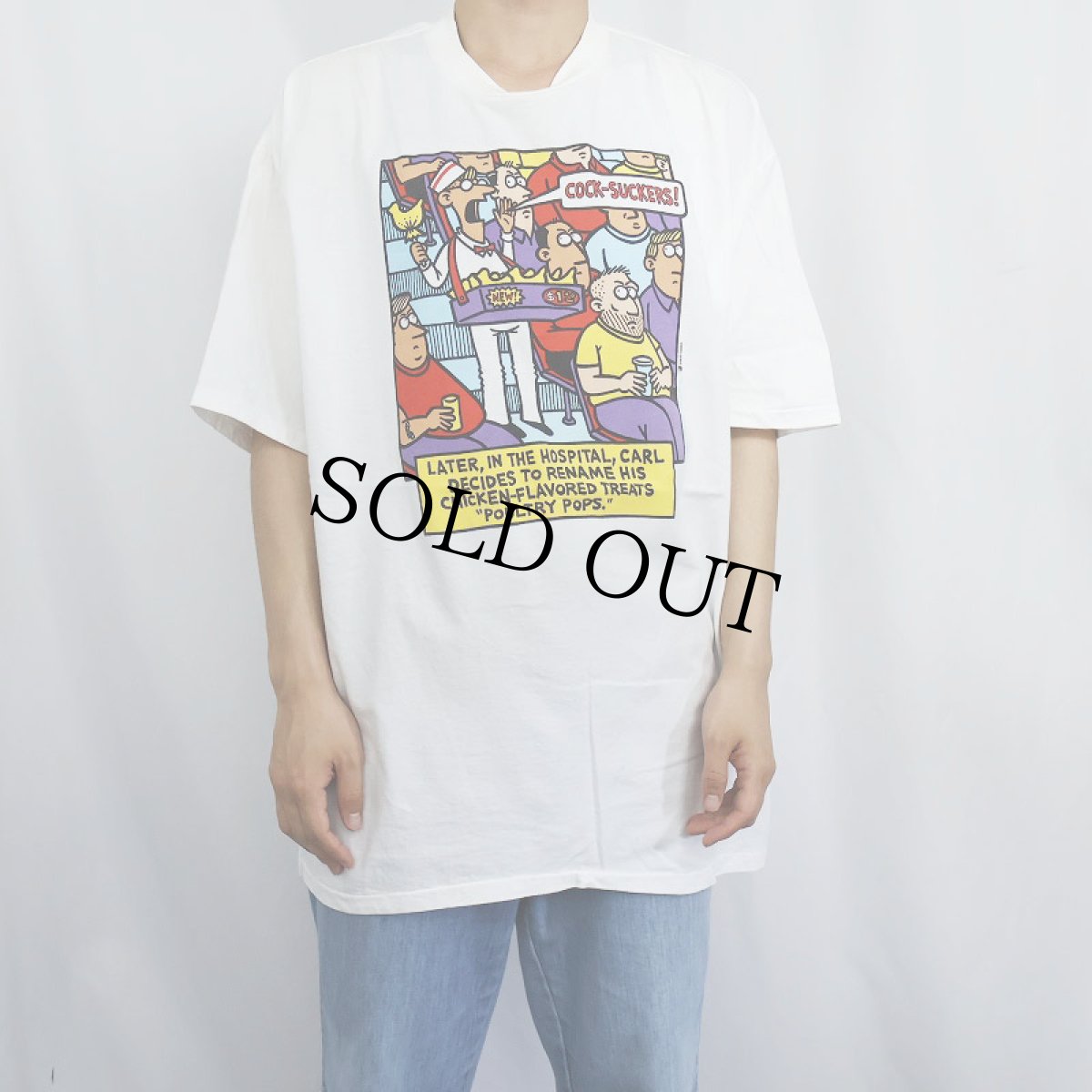 画像2: 90's USA製 "COCK-SUCKERS!" イラストプリントTシャツ XXL (2)