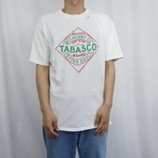 画像2: 90's TABASCO USA製  食品企業 ロゴプリントTシャツ XL (2)