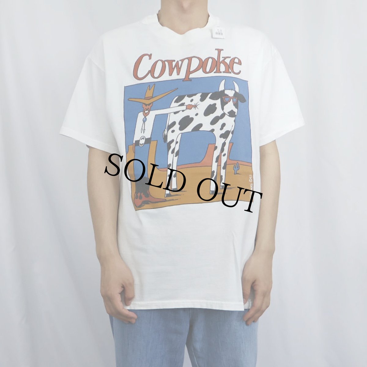 画像2: 90's T.SOUERS ”Cowpoke" アートプリントTシャツ L (2)