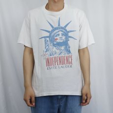 画像2: 80~90's ESTEE LAUDER USA製 "自由の女神" 化粧品メーカー プリントTシャツ ONE SIZE (2)