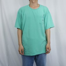 画像2: 90's POLO Ralph Lauren USA製 ロゴ刺繍 ポケットTシャツ XL (2)