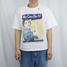 画像2: 90~2000's "We Can Do It!" 第二次世界大戦 ポスタープリントTシャツ L (2)
