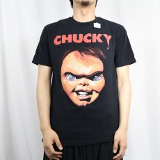 画像2: Chucky ホラー映画 キャラクタープリントTシャツ BLACK M (2)