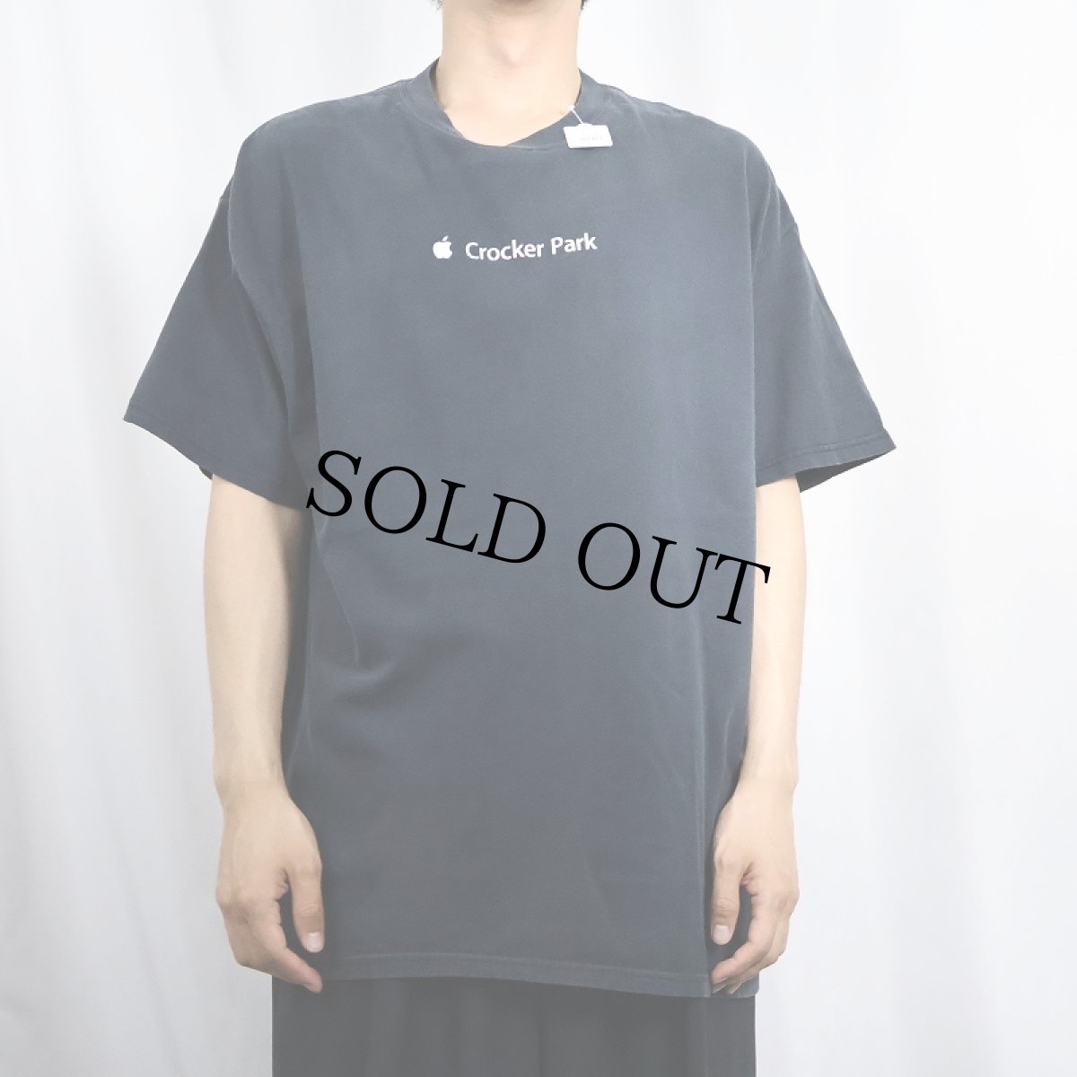 画像2: 2000's Apple "Crocker Park" ロゴプリントTシャツ BLACK (2)