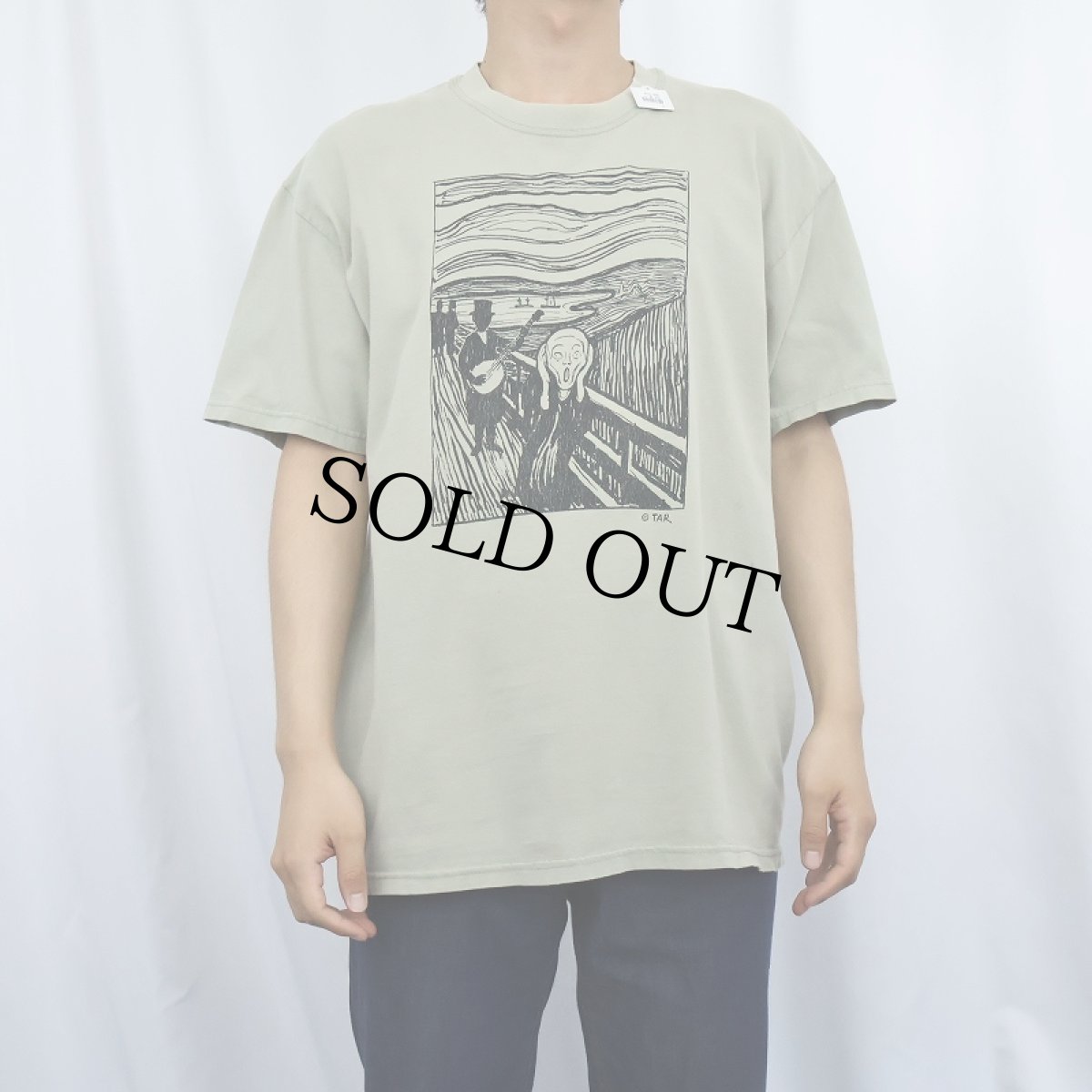 画像2: 2000's TAR ムンクの叫び パロディプリントTシャツ (2)