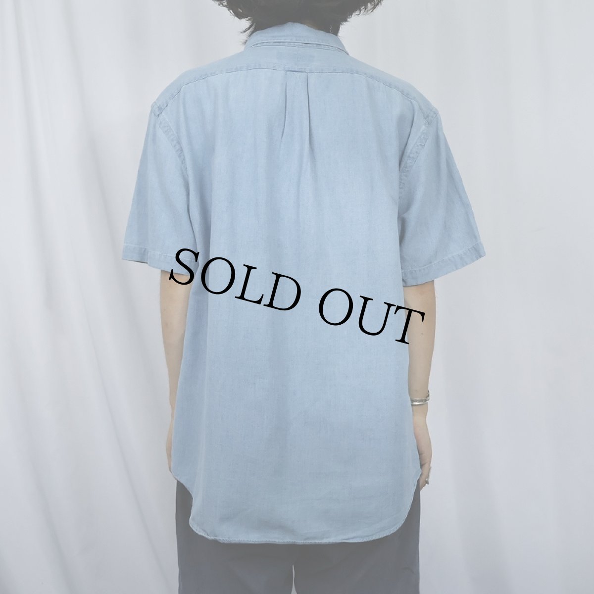 画像3: POLO Ralph Lauren "SLIM FIT" ロゴ刺繍 コットンボタンダウンシャツ XXL (3)