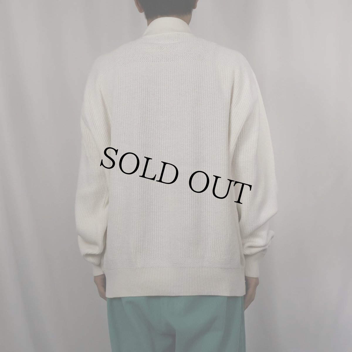 画像3: 80's L.L.Bean USA製 ヘンリーネック コットンニットセーター L (3)