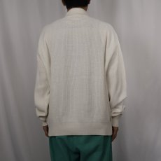 画像3: 80's L.L.Bean USA製 ヘンリーネック コットンニットセーター L (3)
