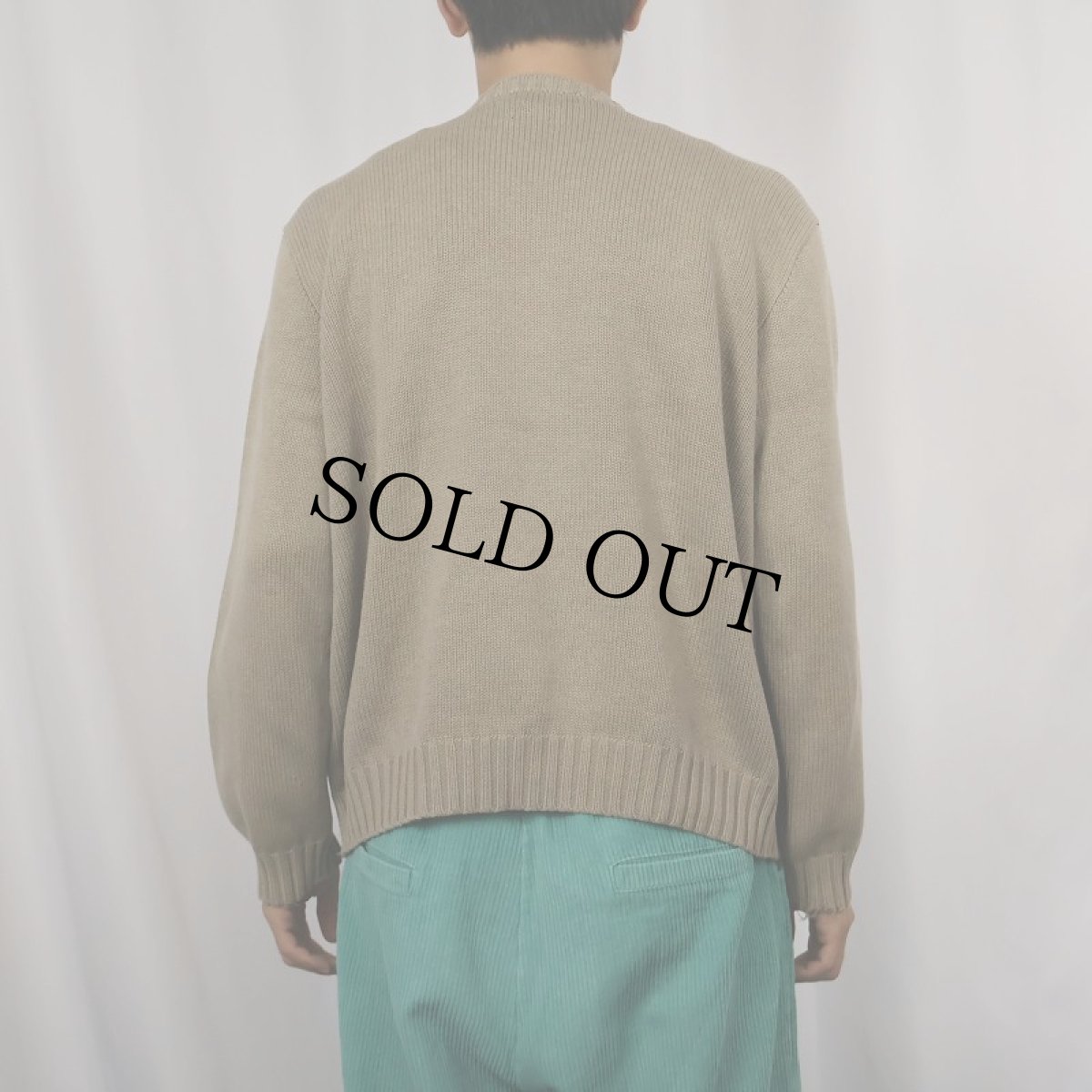 画像3: POLO Ralph Lauren ロゴ刺繍 コットンニットセーター XL (3)