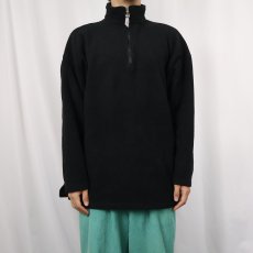 画像2: 90's RUSSELL ATHLETIC USA製 ハーフジップフリースジャケット BLACK L (2)