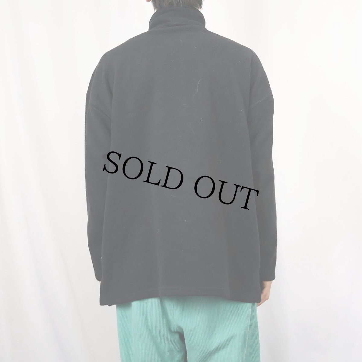 画像3: 90's RUSSELL ATHLETIC USA製 ハーフジップフリースジャケット BLACK L (3)