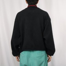 画像3: 90's Woolrich USA製 ハーフスナップフリースジャケット BLACK L (3)