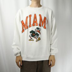 画像2: 90's RUSSELL ATHLETIC USA製 "MIAMI" 前V プリントスウェット XL (2)