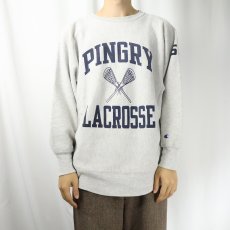画像2: 80's Champion REVERSE WEAVE USA製 トリコタグ "PINGRY LACROSSE" プリントスウェット L (2)