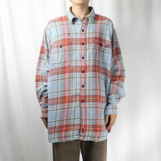 画像2: 90's POLO SPORT Ralph Lauren チェック柄 ヘビーネルシャツ XL (2)