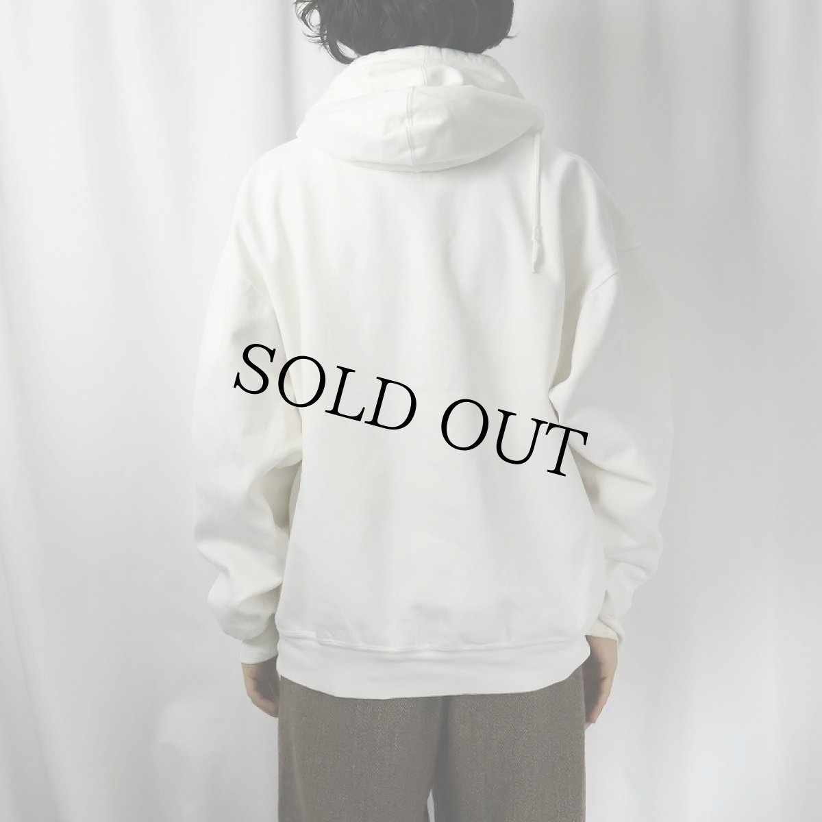 画像4: STEVE AND BARRY'S "got hops?" パロディプリントスウェットフーディー L (4)