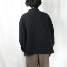 画像3: NIKE "THERMA-FIT" ロゴ刺繡 ボアフリースプルオーバージャケット BLACK XL (3)