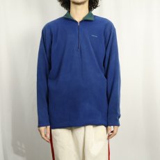 画像2: 90's Patagonia USA製 "capilene" ロゴ刺繡 ハーフジップフリースジャケット L (2)