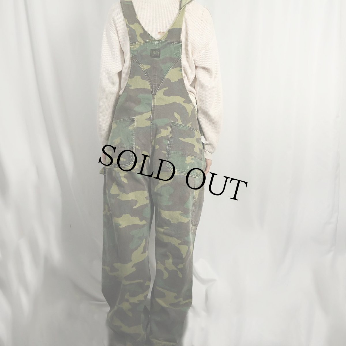 画像3: 80's LIBERTY ウッドランドカモ柄 コットンオーバーオール (3)