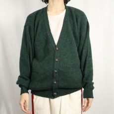 画像2: 90's〜 PENDLETON ウールニットカーディガン GREEN L (2)