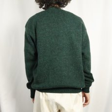 画像3: 90's〜 PENDLETON ウールニットカーディガン GREEN L (3)