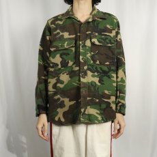 画像2: 80's Cabela's USA製 ウッドランドカモ柄 ウールシャツジャケット (2)
