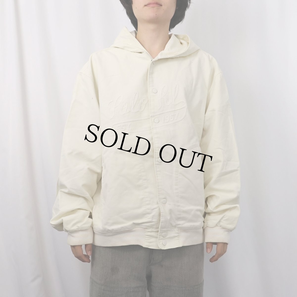 画像2: 90's POLO SPORT Ralph Lauren チェーン刺繍 コットンパーカー XL (2)