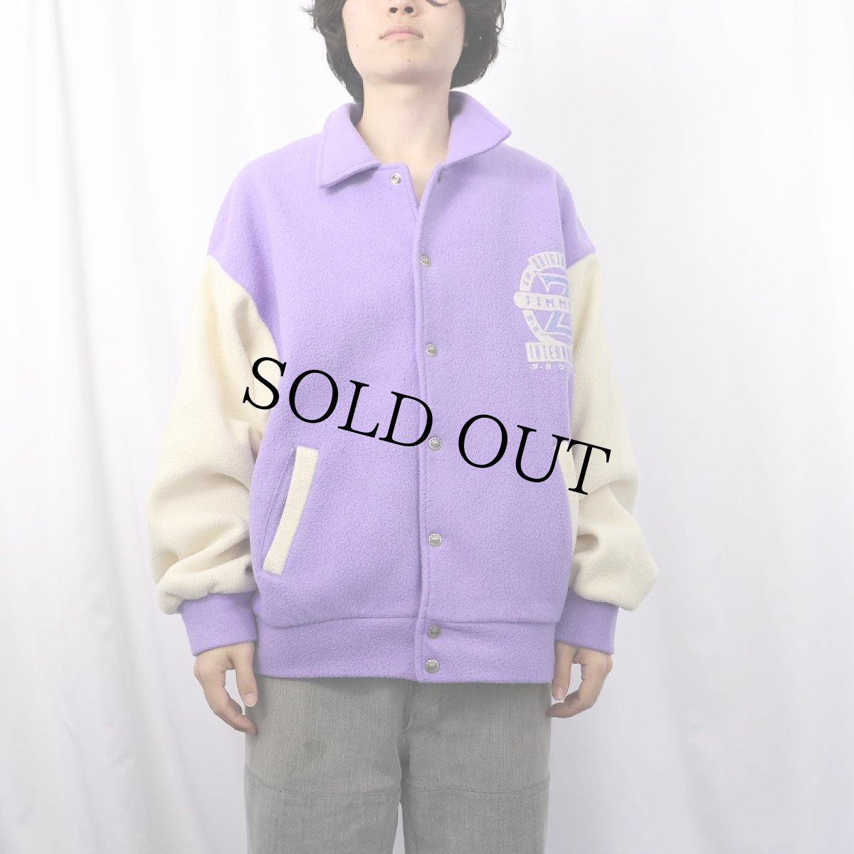 画像3: 90's JIMMY'Z MEXICO製 発砲プリント フリーススタジャン XL (3)