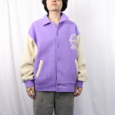 画像3: 90's JIMMY'Z MEXICO製 発砲プリント フリーススタジャン XL (3)